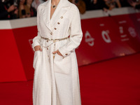 Miriam Leone attends the ''Miss Fallaci'' red carpet during the 19th Rome Film Festival at Auditorium Parco Della Musica in Rome, Italy, on...