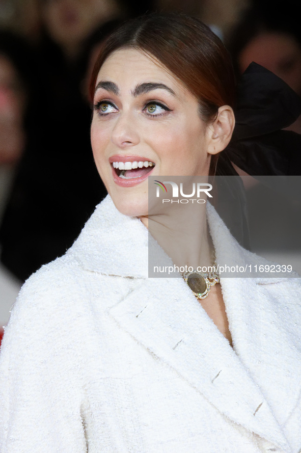 Miriam Leone attends the ''Miss Fallaci'' red carpet during the 19th Rome Film Festival at Auditorium Parco Della Musica in Rome, Italy, on...