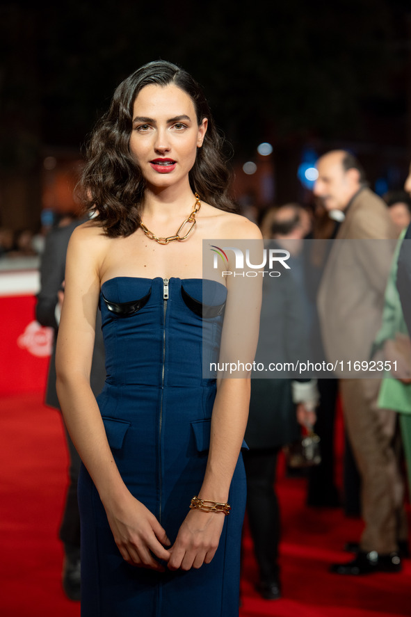 Romana Maggiora Vergano attends the Unita Awards red carpet during the 19th Rome Film Festival at Auditorium Parco Della Musica in Rome, Ita...