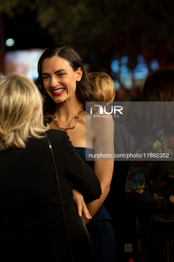 Romana Maggiora Vergano attends the Unita Awards red carpet during the 19th Rome Film Festival at Auditorium Parco Della Musica in Rome, Ita...