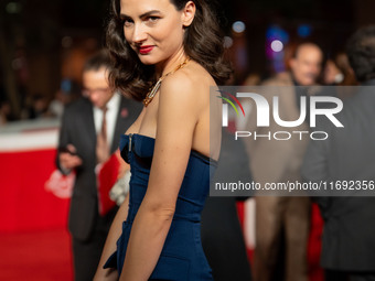 Romana Maggiora Vergano attends the Unita Awards red carpet during the 19th Rome Film Festival at Auditorium Parco Della Musica in Rome, Ita...