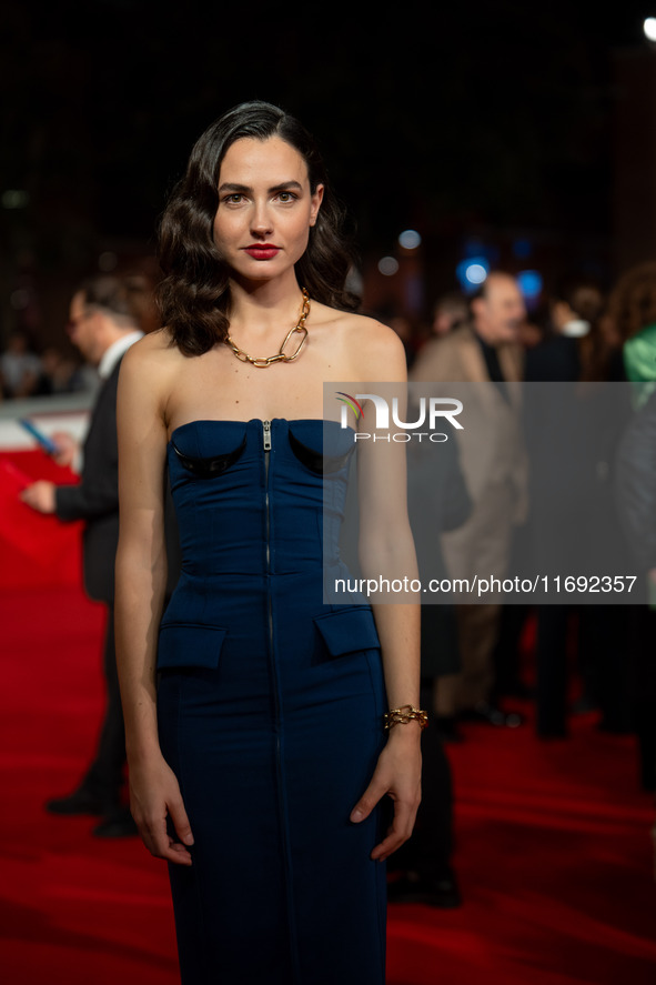 Romana Maggiora Vergano attends the Unita Awards red carpet during the 19th Rome Film Festival at Auditorium Parco Della Musica in Rome, Ita...