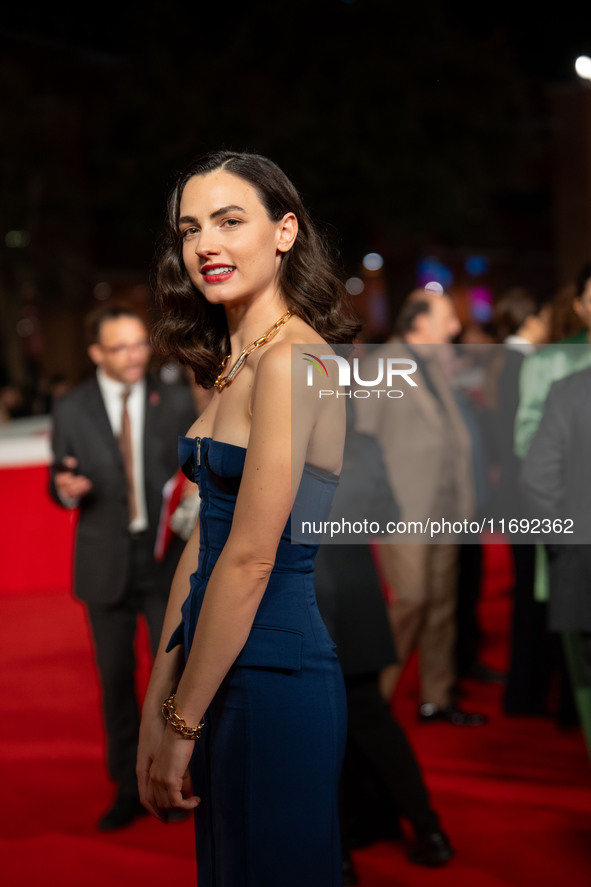 Romana Maggiora Vergano attends the Unita Awards red carpet during the 19th Rome Film Festival at Auditorium Parco Della Musica in Rome, Ita...