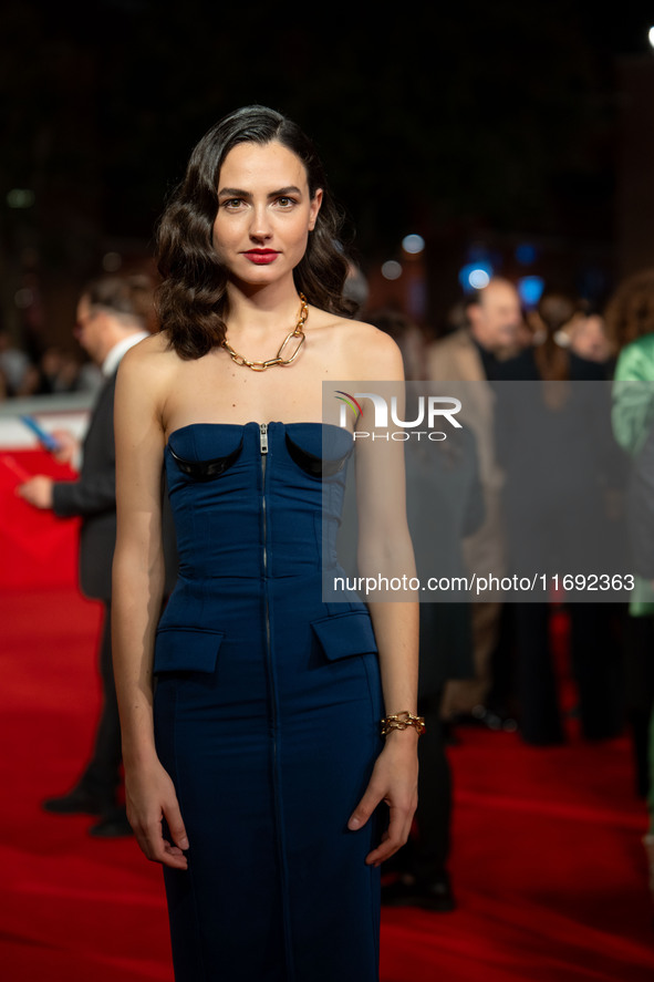 Romana Maggiora Vergano attends the Unita Awards red carpet during the 19th Rome Film Festival at Auditorium Parco Della Musica in Rome, Ita...