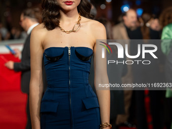 Romana Maggiora Vergano attends the Unita Awards red carpet during the 19th Rome Film Festival at Auditorium Parco Della Musica in Rome, Ita...