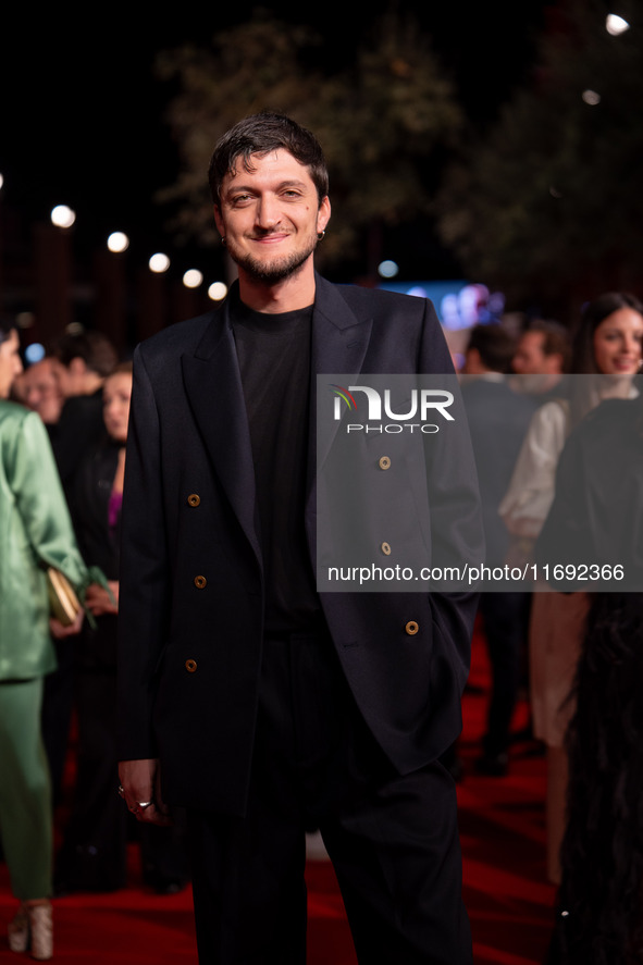 Andrea Lattanzi attends the Unita Awards red carpet during the 19th Rome Film Festival at Auditorium Parco Della Musica in Rome, Italy, on O...