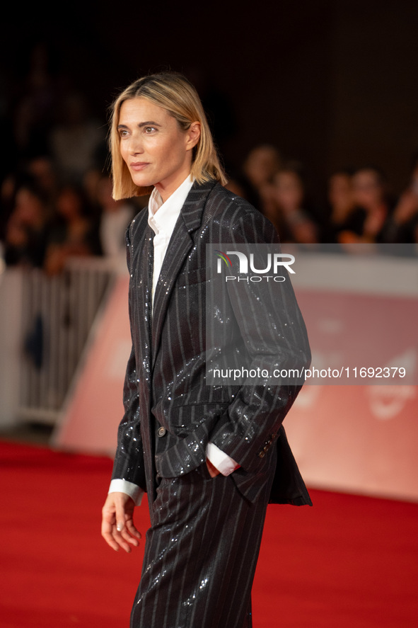 Anna Foglietta attends the Unita Awards red carpet during the 19th Rome Film Festival at Auditorium Parco Della Musica in Rome, Italy, on Oc...