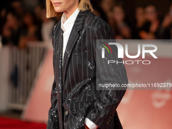 Anna Foglietta attends the Unita Awards red carpet during the 19th Rome Film Festival at Auditorium Parco Della Musica in Rome, Italy, on Oc...