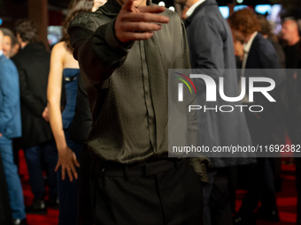 Francesco Gheghi attends the Unita Awards red carpet during the 19th Rome Film Festival at Auditorium Parco Della Musica in Rome, Italy, on...