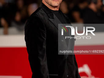 Vinicio Marchioni attends the Unita Awards red carpet during the 19th Rome Film Festival at Auditorium Parco Della Musica in Rome, Italy, on...