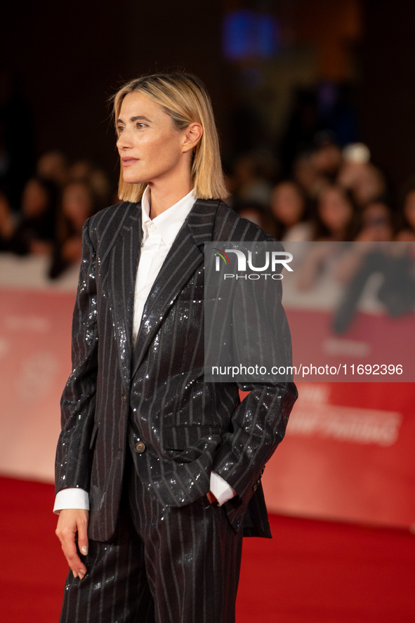 Anna Foglietta attends the Unita Awards red carpet during the 19th Rome Film Festival at Auditorium Parco Della Musica in Rome, Italy, on Oc...