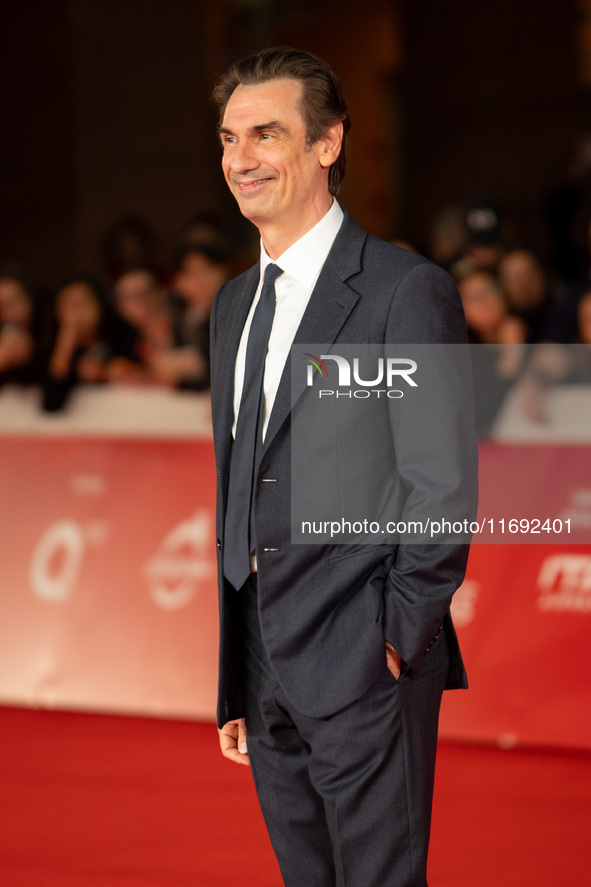 Fabrizio Gifuni attends the Unita Awards red carpet during the 19th Rome Film Festival at Auditorium Parco Della Musica in Rome, Italy, on O...