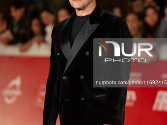 Vinicio Marchioni attends the Unita Awards red carpet during the 19th Rome Film Festival at Auditorium Parco Della Musica in Rome, Italy, on...