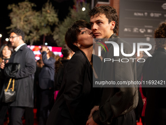 Francesco Gheghi attends the Unita Awards red carpet during the 19th Rome Film Festival at Auditorium Parco Della Musica in Rome, Italy, on...