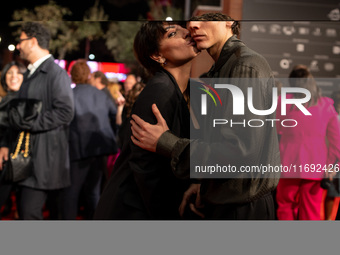 Francesco Gheghi attends the Unita Awards red carpet during the 19th Rome Film Festival at Auditorium Parco Della Musica in Rome, Italy, on...