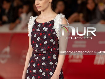 Carlotta Gamba attends the Unita Awards red carpet during the 19th Rome Film Festival at Auditorium Parco Della Musica in Rome, Italy, on Oc...