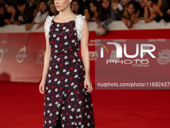 Carlotta Gamba attends the Unita Awards red carpet during the 19th Rome Film Festival at Auditorium Parco Della Musica in Rome, Italy, on Oc...