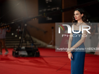 Romana Maggiora Vergano attends the Unita Awards red carpet during the 19th Rome Film Festival at Auditorium Parco Della Musica in Rome, Ita...