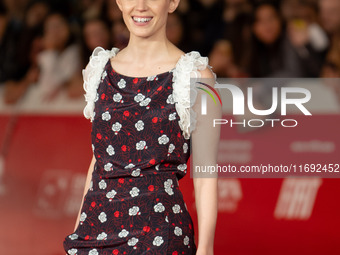 Carlotta Gamba attends the Unita Awards red carpet during the 19th Rome Film Festival at Auditorium Parco Della Musica in Rome, Italy, on Oc...