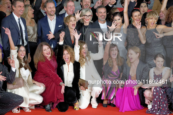 Guests attend the Unita Awards red carpet during the 19th Rome Film Festival at Auditorium Parco Della Musica in Rome, Italy, on October 21,...