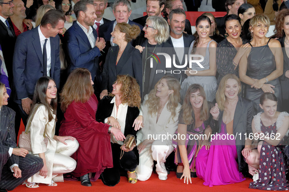 Guests attend the Unita Awards red carpet during the 19th Rome Film Festival at Auditorium Parco Della Musica in Rome, Italy, on October 21,...