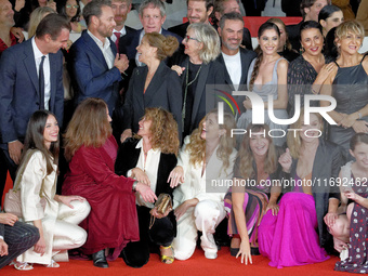 Guests attend the Unita Awards red carpet during the 19th Rome Film Festival at Auditorium Parco Della Musica in Rome, Italy, on October 21,...