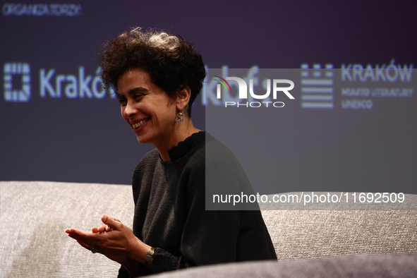 Adania Shibli during the Conrad Festival in Krakow, Poland on October 21, 2024. 