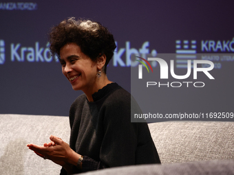 Adania Shibli during the Conrad Festival in Krakow, Poland on October 21, 2024. (