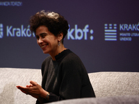 Adania Shibli during the Conrad Festival in Krakow, Poland on October 21, 2024. (