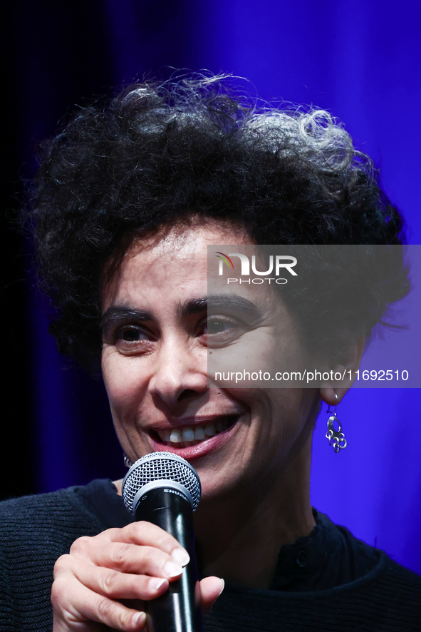 Adania Shibli during the Conrad Festival in Krakow, Poland on October 21, 2024. 