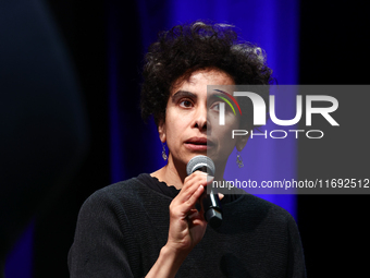 Adania Shibli during the Conrad Festival in Krakow, Poland on October 21, 2024. (