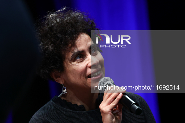 Adania Shibli during the Conrad Festival in Krakow, Poland on October 21, 2024. 