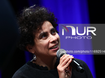 Adania Shibli during the Conrad Festival in Krakow, Poland on October 21, 2024. (