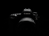 A still life in a studio features a Canon 5D Mark IV reflex camera in San Ferdinando di Puglia, Italy, on February 6, 2020. (