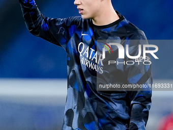 Tomas Palacios of FC Internazionale gestures during the Serie A Enilive match between AS Roma and FC Internazionale at Stadio Olimpico on Oc...