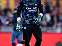 Yann Sommer of FC Internazionale looks on during the Serie A Enilive match between AS Roma and FC Internazionale at Stadio Olimpico on Octob...