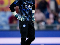 Yann Sommer of FC Internazionale looks on during the Serie A Enilive match between AS Roma and FC Internazionale at Stadio Olimpico on Octob...