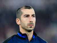 Henrikh Mkhitaryan of FC Internazionale looks on during the Serie A Enilive match between AS Roma and FC Internazionale at Stadio Olimpico o...