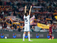 Francesco Acerbi of FC Internazionale during the Serie A Enilive match between AS Roma and FC Internazionale at Stadio Olimpico on October 2...