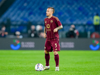 Angelino of AS Roma during the Serie A Enilive match between AS Roma and FC Internazionale at Stadio Olimpico on October 20, 2024 in Rome, I...