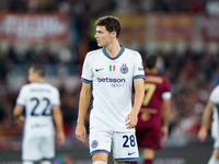 Benjamin Pavard of FC Internazionale during the Serie A Enilive match between AS Roma and FC Internazionale at Stadio Olimpico on October 20...