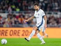 Francesco Acerbi of FC Internazionale during the Serie A Enilive match between AS Roma and FC Internazionale at Stadio Olimpico on October 2...