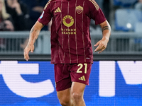 Paulo Dybala of AS Roma during the Serie A Enilive match between AS Roma and FC Internazionale at Stadio Olimpico on October 20, 2024 in Rom...