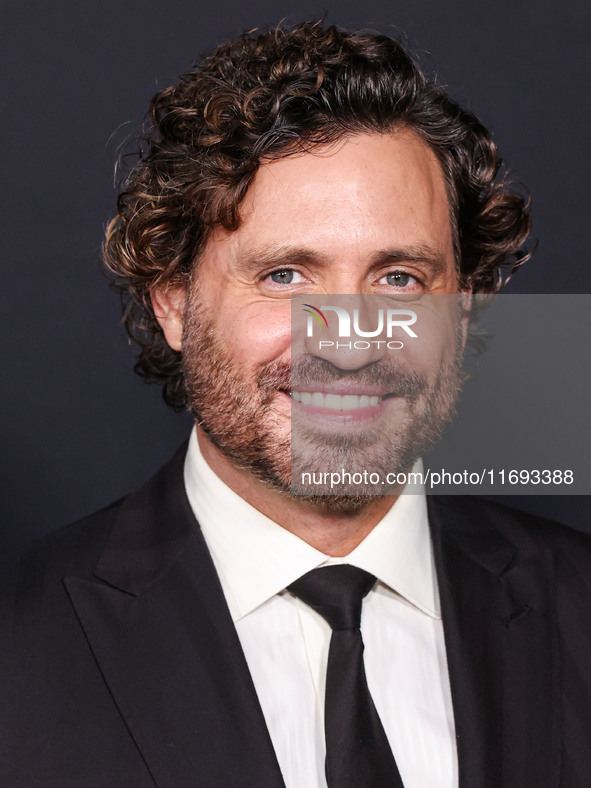 Edgar Ramirez arrives at the Los Angeles Premiere of Netflix's 'Emilia Perez' held at The Egyptian Theatre Hollywood on October 21, 2024 in...