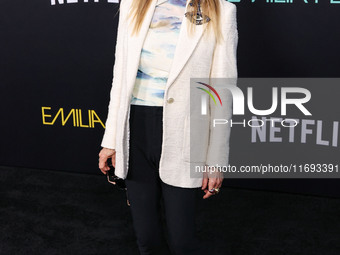 Catherine Hardwicke arrives at the Los Angeles Premiere of Netflix's 'Emilia Perez' held at The Egyptian Theatre Hollywood on October 21, 20...