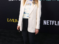 Catherine Hardwicke arrives at the Los Angeles Premiere of Netflix's 'Emilia Perez' held at The Egyptian Theatre Hollywood on October 21, 20...