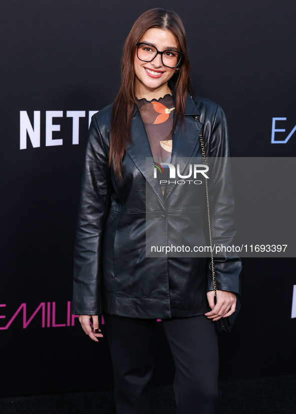 Liza Soberano arrives at the Los Angeles Premiere of Netflix's 'Emilia Perez' held at The Egyptian Theatre Hollywood on October 21, 2024 in...