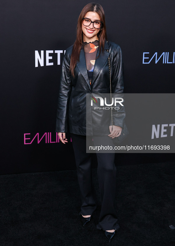 Liza Soberano arrives at the Los Angeles Premiere of Netflix's 'Emilia Perez' held at The Egyptian Theatre Hollywood on October 21, 2024 in...