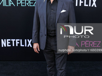 Peter Kwong arrives at the Los Angeles Premiere of Netflix's 'Emilia Perez' held at The Egyptian Theatre Hollywood on October 21, 2024 in Ho...