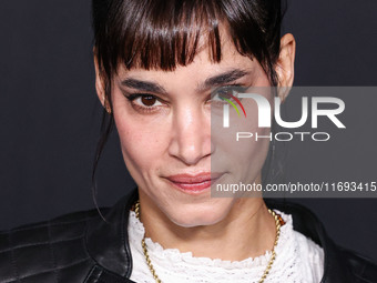 Sofia Boutella arrives at the Los Angeles Premiere of Netflix's 'Emilia Perez' held at The Egyptian Theatre Hollywood on October 21, 2024 in...